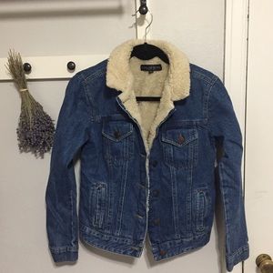 Topshop Sherpa Jean Jacket
